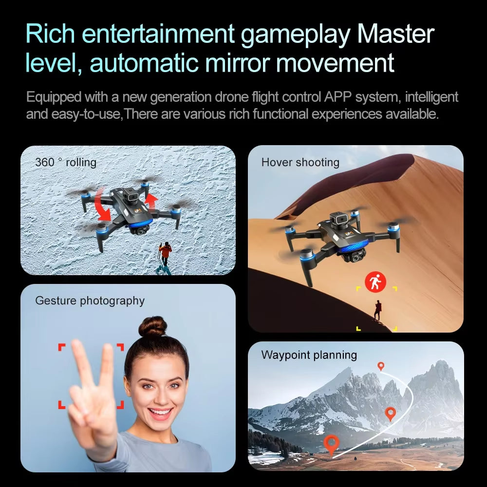 M6 Drone 8K Professional HD Camera Drones 5G WIFI FPV Video 4K UAV with Screen Remote Control RC Quadcopter Dron